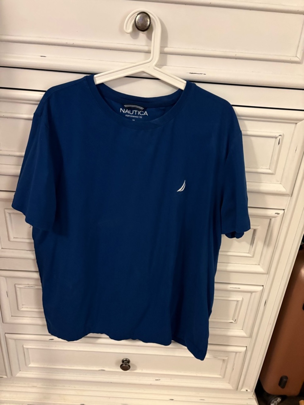 Nautica Royal Blue Crewneck Tee with White Sail Logo
